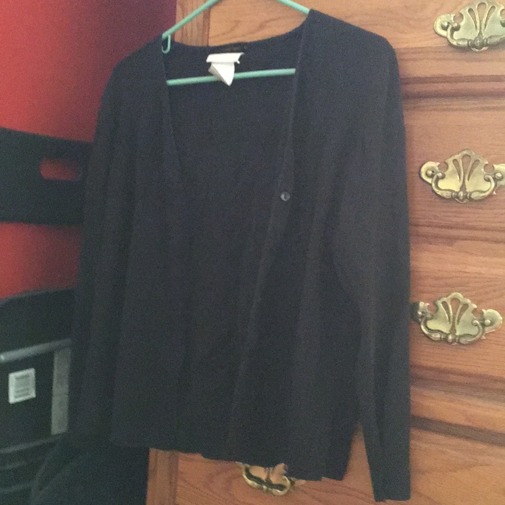 Button down black blouse